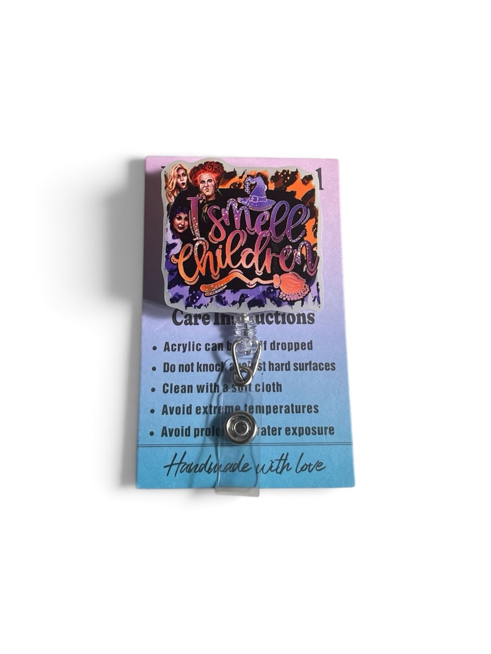 Hocus Pocus Glow in the Dark “I Smell Children “Badge Reel